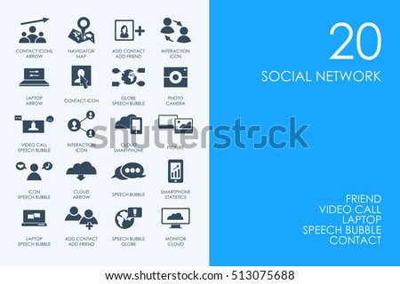 Set of BLUE HAMSTER Library social network icons