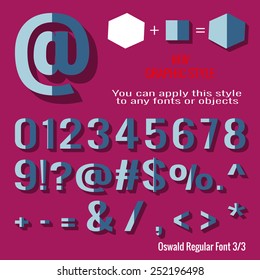 Set of blue letters and blue graphic style. You can apply this style to any fonts and objects, vector. EPS 10.