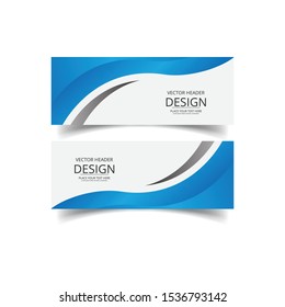 Set Of Blue Modern Global Business Design Banner Template