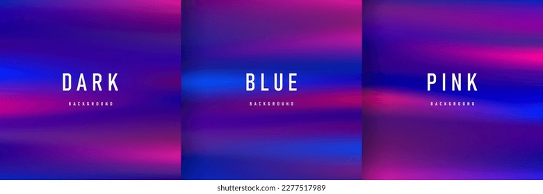 Set of blue and pink gradient blurred background, colourful abstract fluid liquid shape design template. Tech and futuristic scene design. Can use for cover book, template, poster, banner, print ad.