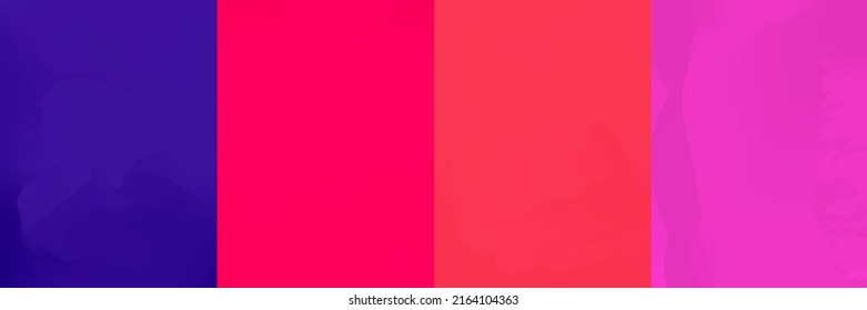 Set of blue, red, violet and pink vector gradients. Collection of nice looking and stylish rectangles.