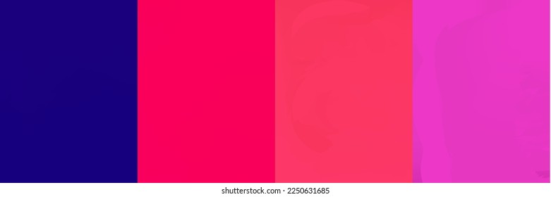 Conjunto de gradientes vectores azul, rojo, violeta y rosa. Colección de rectángulos elegantes y de diseño.