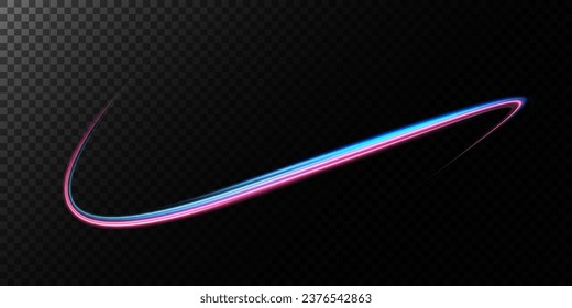 Set of blue and red wavy lines on a transparent background. Vector illustration