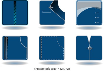 a set of blue sewing buttons 3