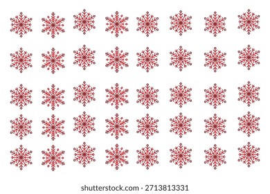 Definir coleção de ícones de floco de neve azul isolado no fundo branco