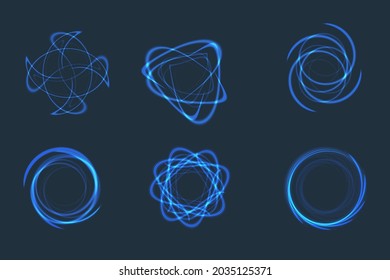 Ensemble de ressources graphiques d'éléments vectoriels isolés à effet spécial bleu. peut être utilisé pour l'affichage, la bannière, le prospectus, le dépliant, la brochure, le catalogue, le web, le site, la présentation, la couverture du livre 