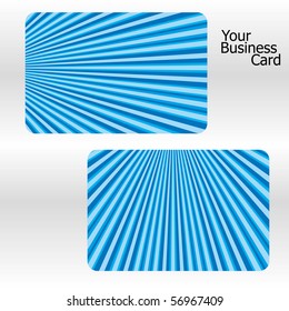 Set of blue stripped business cards, part 18. Vector illustration.