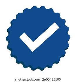 Set of Blue Tick mark badge icons. Profile verification icons
Vector Formats. Eps 10