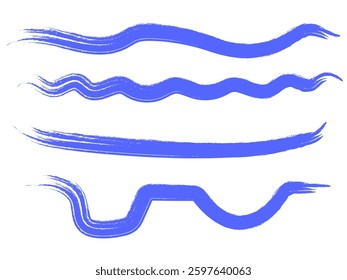 Set of blue vector brush strokes
Vector brush strokes waves on transparent, white background