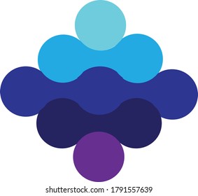 Set von blauen und violetten Blobs, Poster-Design oder Flyer-Hintergrund, Banner-Vorlage. Geometrische Formen mit dynamischen Farben.

