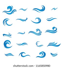 set of blue wave vector