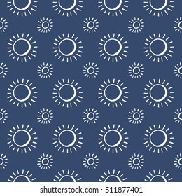 Set of blue and white vector seamless pattern. Scrapbook design elements. Abstract hand drawn fabric texture. Simple wrapping. Summer ornament backdrop.
