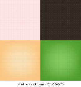 Set of blueprint graphing paper grid background vector EPS10 format in different line styles and colors