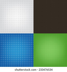 Set of blueprint graphing paper grid background vector EPS10 format in different line styles and colors