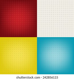 Set of blueprint graphing paper grid background vector EPS10 format in different line styles and colors 