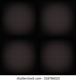 Set of blueprint graphing paper grid background vector EPS10 format in different line styles