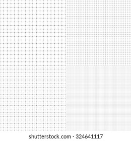 Set of blueprint graphing paper grid background vector EPS10 format in different line styles