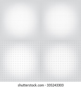 Set of blueprint graphing paper grid background vector EPS10 format in different line styles