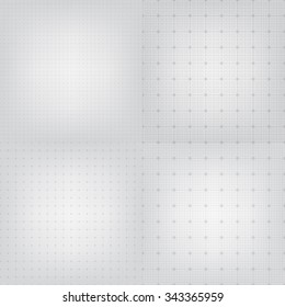 Set of blueprint graphing paper grid background vector EPS10 format in different line styles
