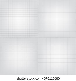 Set of blueprint graphing paper grid background vector EPS10 format in different line styles