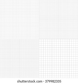 Set of blueprint graphing paper grid background vector EPS10 format in different line styles