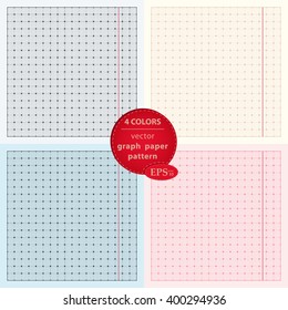 Set of blueprint graphing paper grid background vector EPS10 format in line style and colors