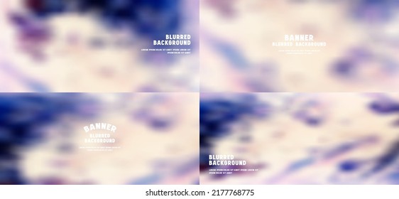 Conjunto de fondo borroso para el diseño de pancartas y volantes. Colores salpicados a mano pintado estilo de tintes psicodélicos