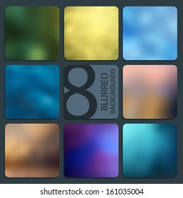 Set of blurred backgrounds.