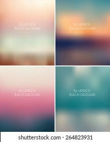 Set of blurred backgrounds