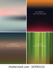 Set of blurred backgrounds