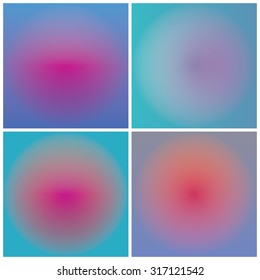 Set of blurred backgrounds. Vector image.