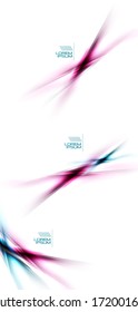 Set of blurred color shadow lines design elements. For business \ technology backgrounds, banners, presentations, infographics