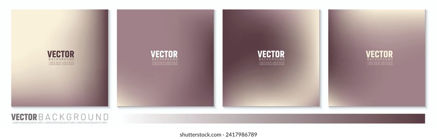 Set of Blurred gradient abstract background brown coffee
