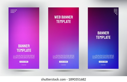 set of blurred roll up business brochure flyer banner design vertical template vector, cover presentation background, modern publication x-banner and flag-banner, Roll up banner stand template design