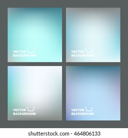 Set. Blurred vector backgrounds. multicolored blurred backdrop for design, website, infographic poster, card advertising