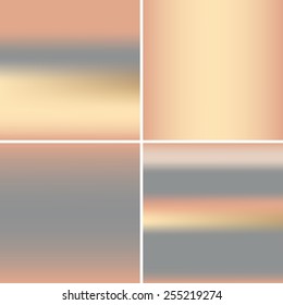 Set of  blurry backgrounds. Sunset