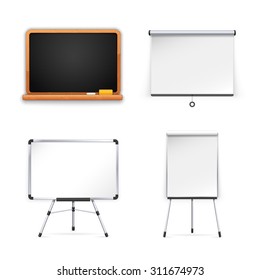 Set of Boards for Presentation. Isolated on white background.