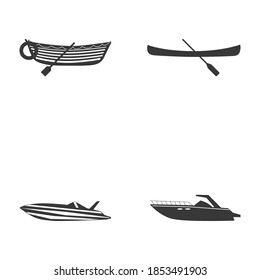 set of boat icon collection