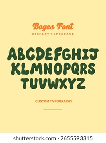 Set of bold alphabet tpography custom font acid psychedelic typeset vector isolated editable