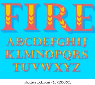 Set of bold serif letters. Font for postcards, posters and stickers.
