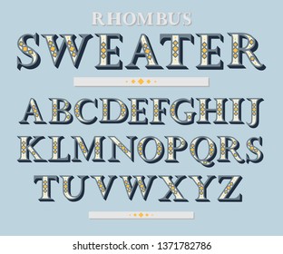 Set of bold serif letters. Font for postcards, posters and stickers.