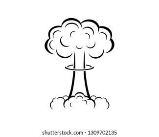 Set of bomb explosion vector logo icon illustration in flat design 