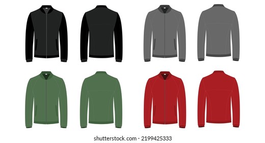 Diseño de la chaqueta de bombardero sobre fondo blanco 