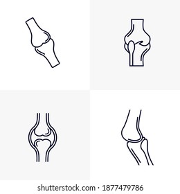 Set of Bone logo design vector template, Organs logo design concept, Icon symbol