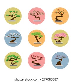 Set of Bonsai Avatars