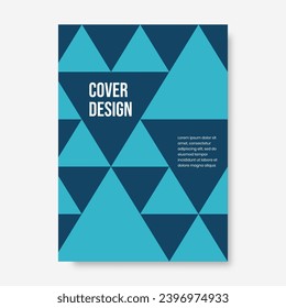 Set of book cover brochure designs in geometric style. Vector illustration.