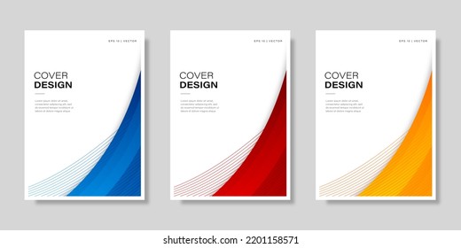 Set of book cover brochure template designs. Vector illustration.