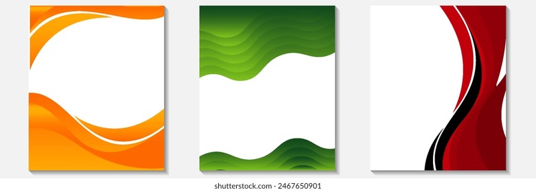 Set of book cover brochure template designs . Vector illustration.