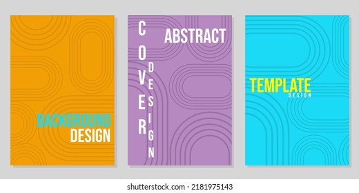 set of book cover designs with abstract textures. trendy and modern stylish background. vector illustration