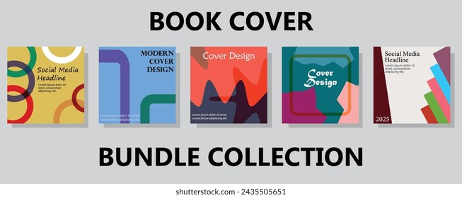 Conjunto De Plantilla De Cubierta De Libro - Paquete De Cubierta De Libro 